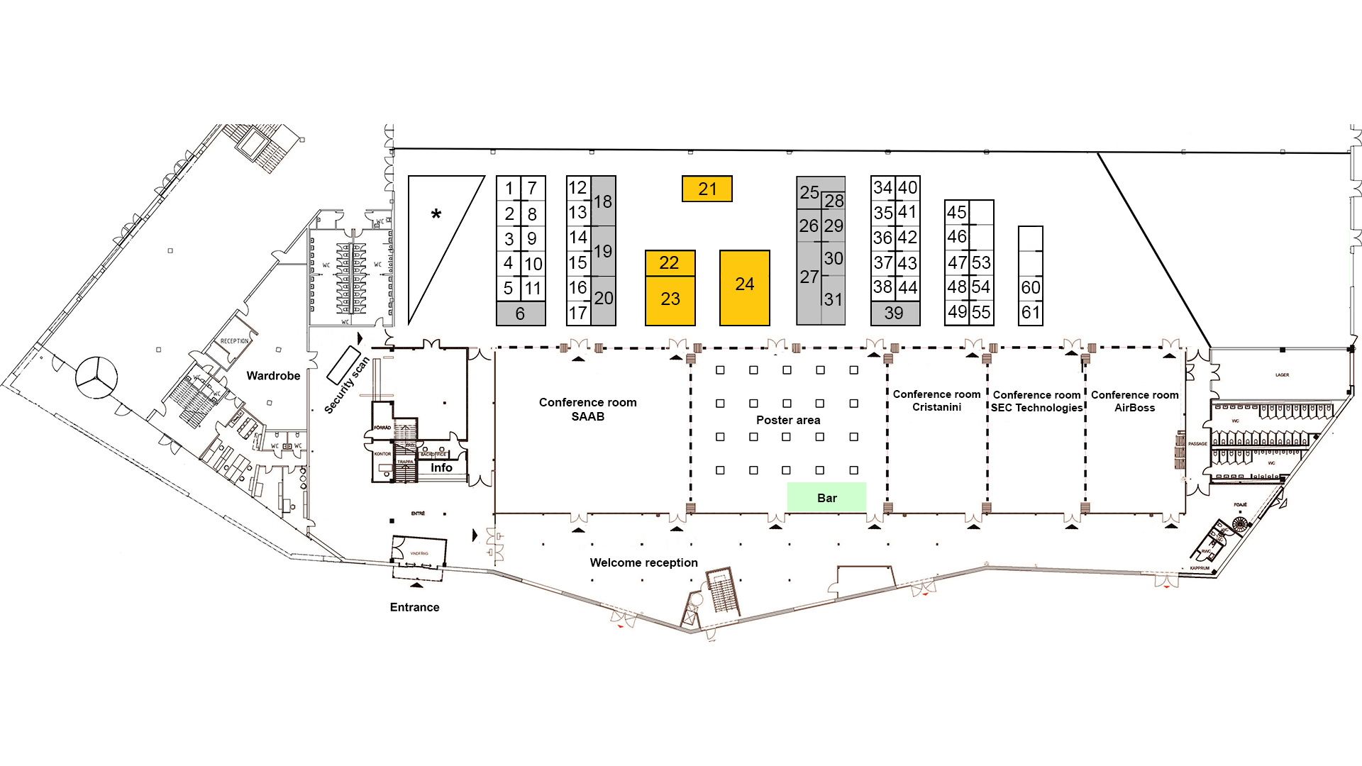 This is the floorplan for the exhibition of CBRNE 2022